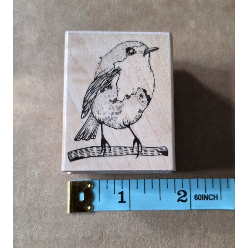 Hero Arts D5890 Bird Wood Mounted Rubber Stamp - Branch Nature Wildlife